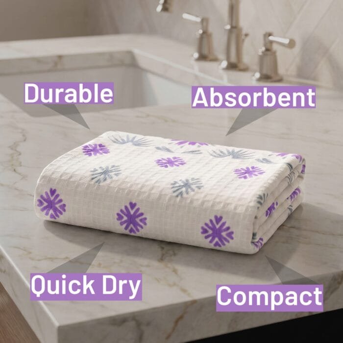 01 100% Cotton Eco Bath Towels Pack of 2 | 60x30 Inches