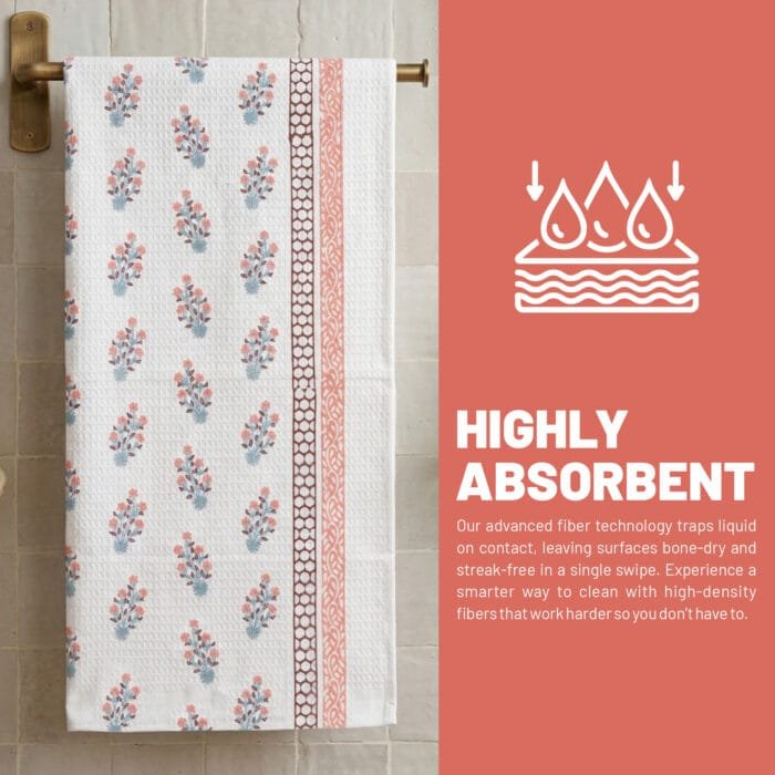 04 100% Cotton Eco Bath Towels Pack of 2 | 60x30 Inches