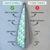 Zero Twist Cotton Bath Towel – Twin Layer, Ultra Soft