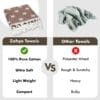 100% Pure Cotton Turkish Style Bath Towels