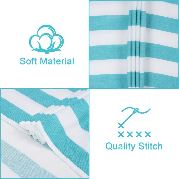 100% Pure Bamboo Bath Towel – Cabana Stripe, Soft & Eco-Friendly