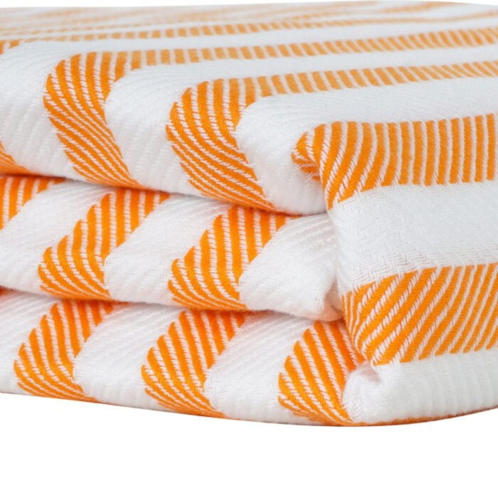 ZAHYA Mint Bath Towel 100% Fine Cotton - Orange