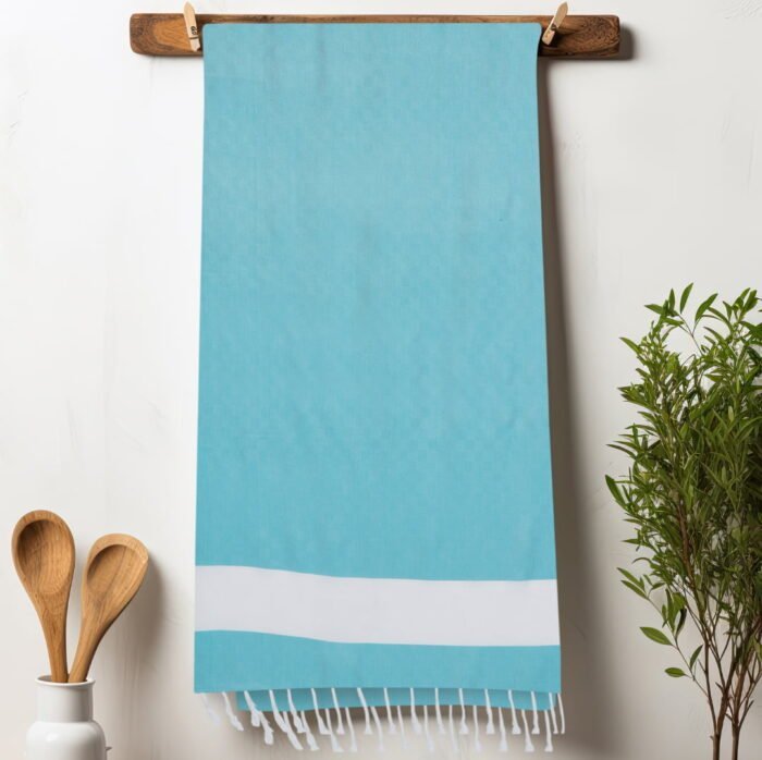 100% Bamboo Turkish Style Aqua Green Bath Towel