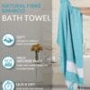100% Pure Bamboo Bath Towel – Turkish Style, Soft, Absorbent
