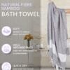 100% Pure Bamboo Bath Towel – Turkish Style, Soft, Absorbent