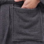 IMG_10 ZAHYA Unisex Cotton Bathrobe - Grey
