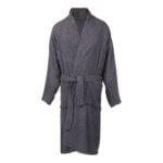 IMG_93 ZAHYA Unisex Cotton Bathrobe - Grey