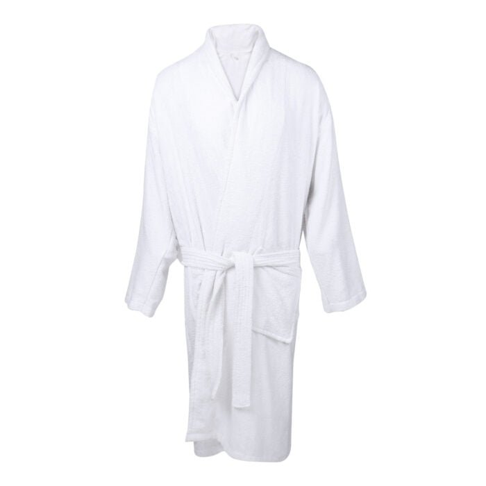IMG_9404 ZAHYA Unisex Cotton Bathrobe - White