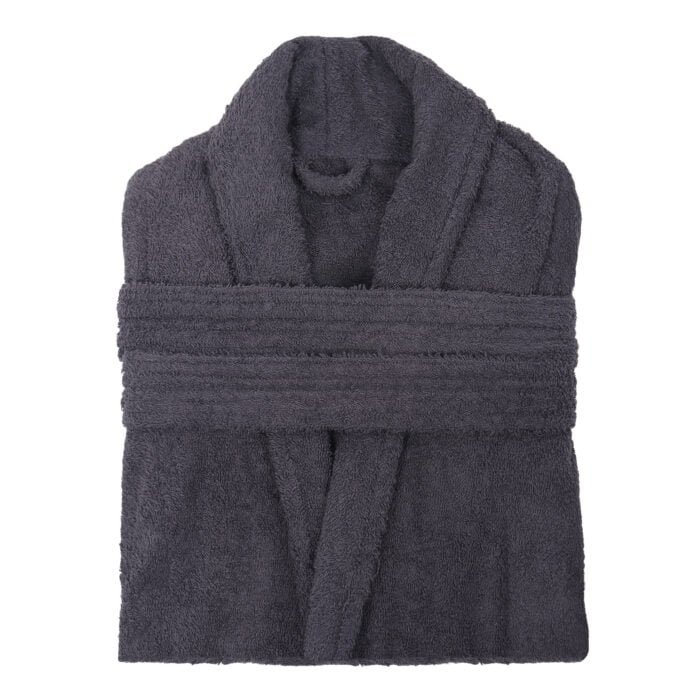 IMG_9428 ZAHYA Unisex Cotton Bathrobe - Grey