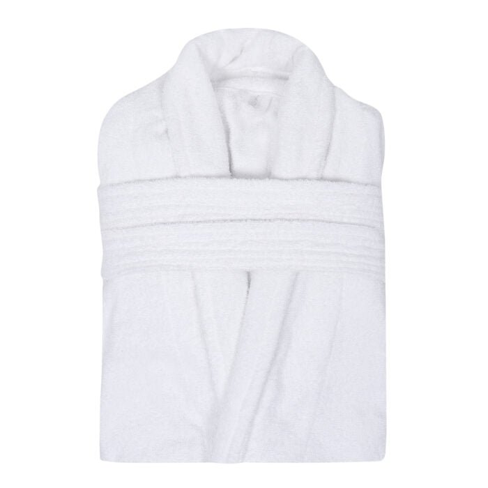 IMG_9434 ZAHYA Unisex Cotton Bathrobe - White