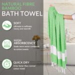 100% Pure Bamboo Bath Towel – Turkish Style, Soft, Absorbent