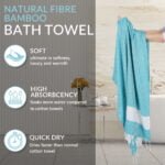 100% Pure Bamboo Bath Towel – Turkish Style, Soft, Absorbent