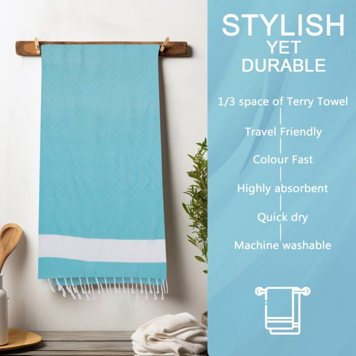 100% Pure Bamboo Bath Towel – Turkish Style, Soft, Absorbent