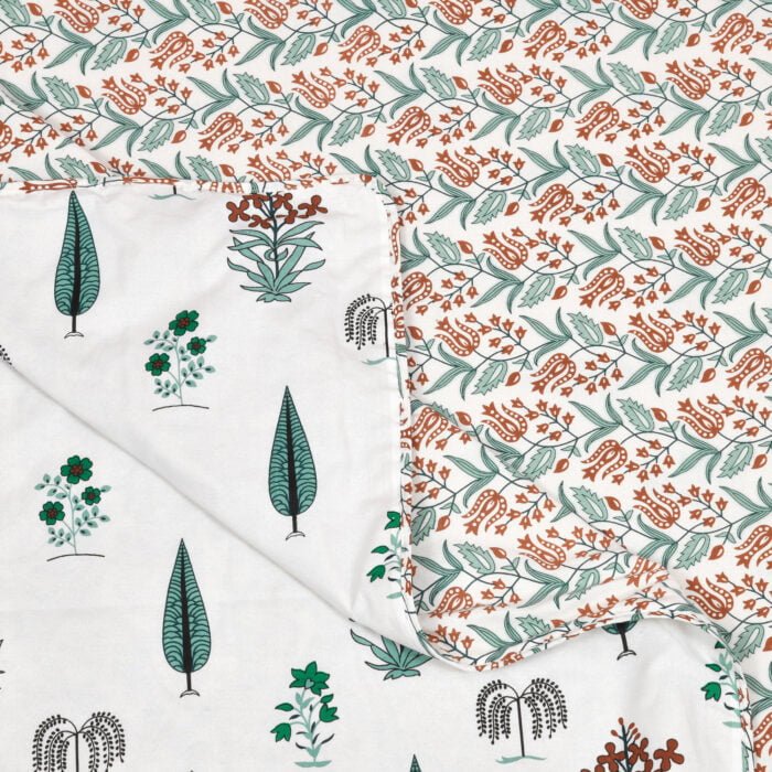 100% Pure Cotton 3-Layer Reversible Dohar – Printed & Breathable