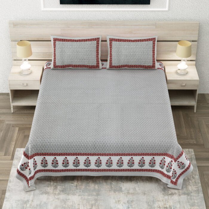 Cotton Bed-sheet king size with 2 pillow covers Cotton Bed-sheet king size with 2 pillow covers