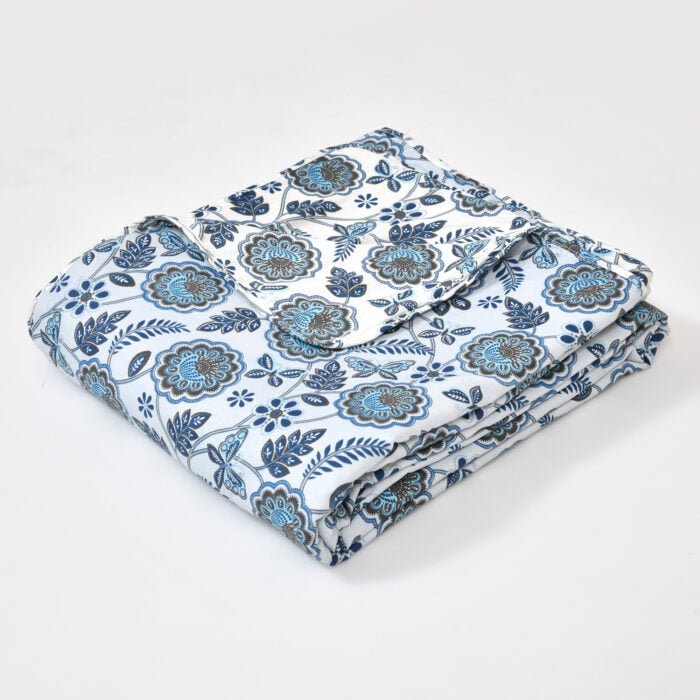 100% Pure Cotton 3-Layer Reversible Dohar – Printed & Breathable