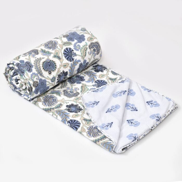 100% Pure Cotton 3-Layer Reversible Dohar – Printed & Breathable