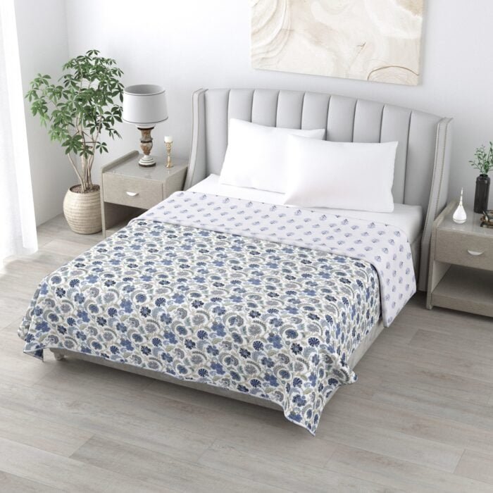 100% Pure Cotton 3-Layer Reversible Dohar – Printed & Breathable