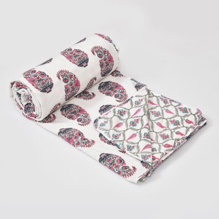100% Pure Cotton 3-Layer Reversible Dohar – Printed & Breathable