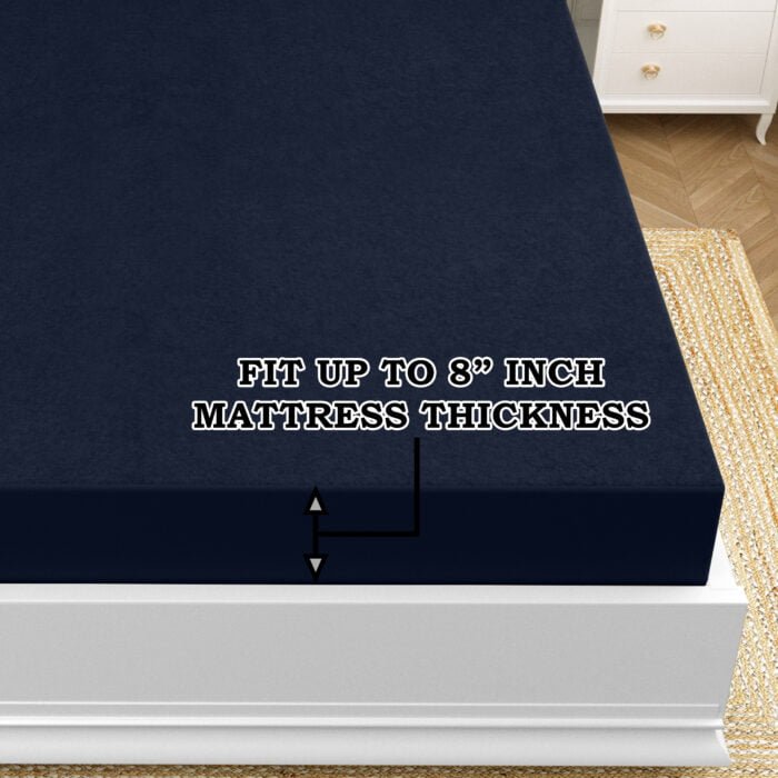 ft-4k Terry Cotton Waterproof Fitted Mattress Protector