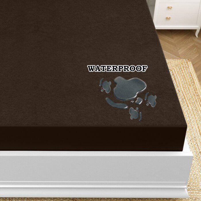 ft-5J Terry Cotton Waterproof Fitted Mattress Protector