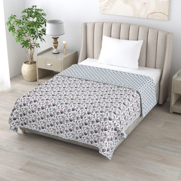 100% Pure Cotton 3-Layer Reversible Dohar – Printed & Breathable