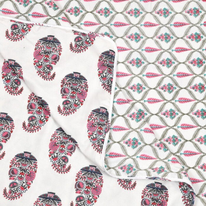 100% Pure Cotton 3-Layer Reversible Dohar – Printed & Breathable