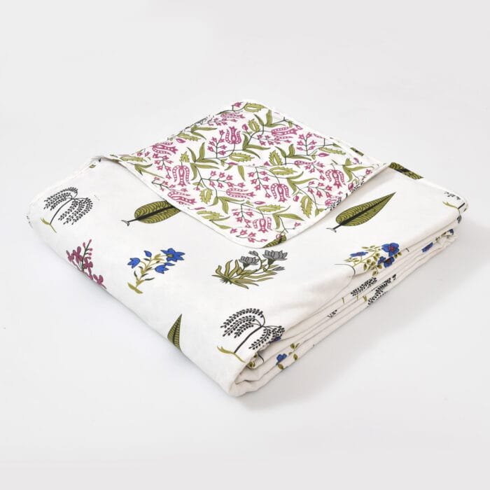 100% Pure Cotton 3-Layer Reversible Dohar – Printed & Breathable