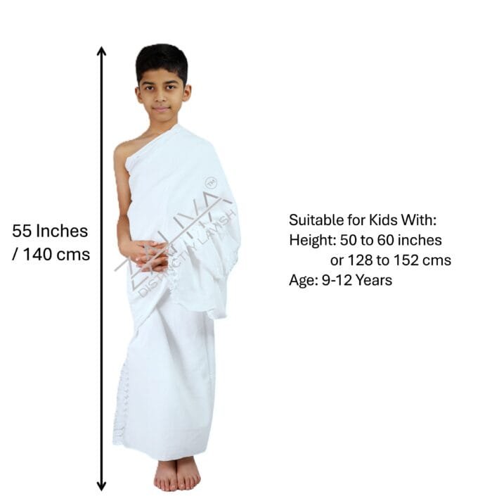 Ihram Dress Cooltex Kids Ihram – 9 – 12 Years – Soft and Breathable