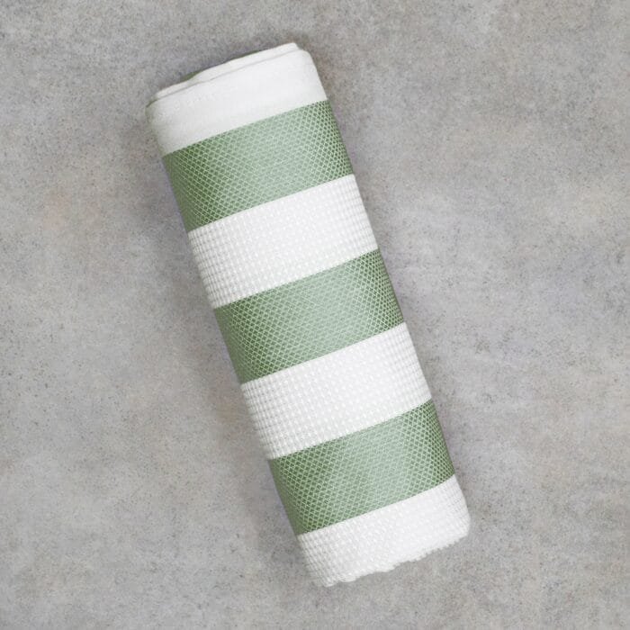 100% Pure Bamboo Bath Towel – Cabana Stripe, Soft & Eco-Friendly