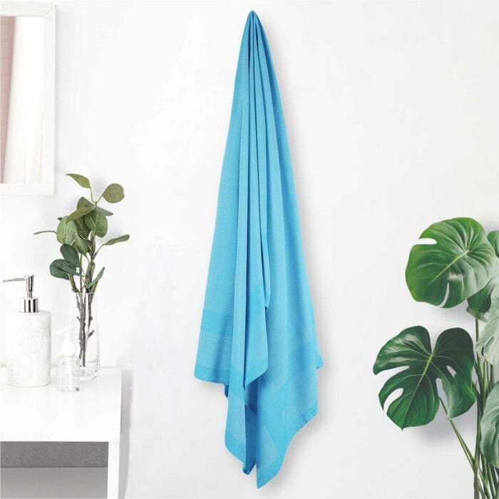 100% Pure Bamboo Bath Towel Pack of 2 – Pin Stripe, Soft & Eco-Friendly