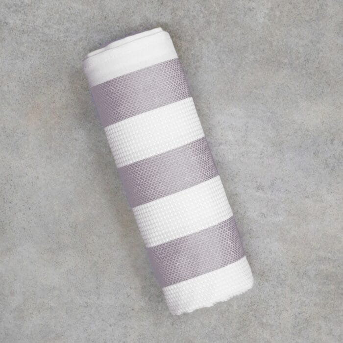 100% Pure Bamboo Bath Towel – Cabana Stripe, Soft & Eco-Friendly