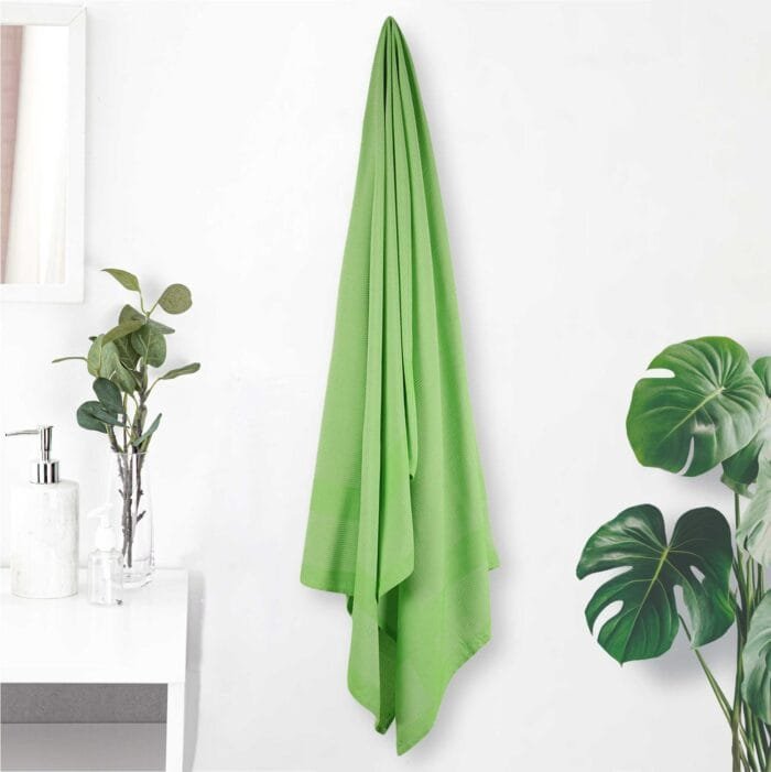 100% Pure Bamboo Bath Towel Pack of 2 – Pin Stripe, Soft & Eco-Friendly