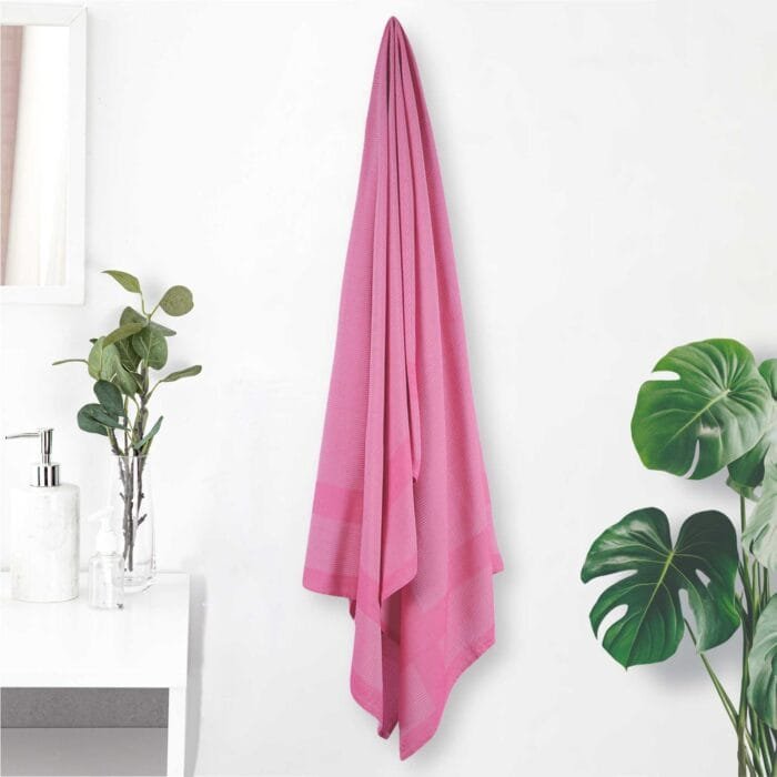 100% Pure Bamboo Bath Towel Pack of 2 – Pin Stripe, Soft & Eco-Friendly