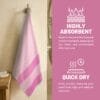 03 100% Pure Bamboo Bath Towel Highly Absorbent – Soft, Eco-Friendly