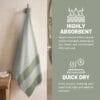 100% Pure Bamboo Bath Towel Highly Absorbent – Soft, Eco-Friendly