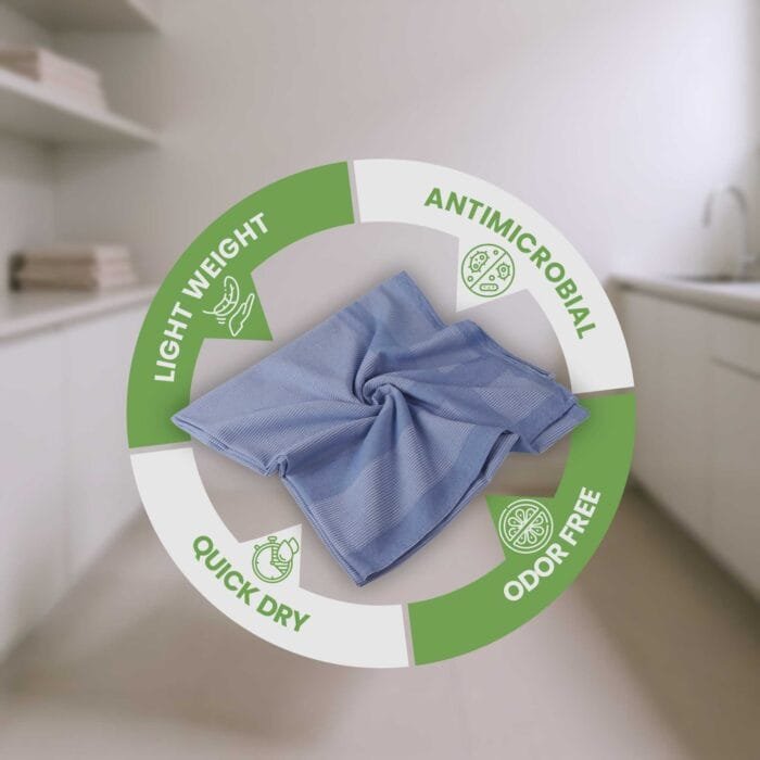 100% Pure Bamboo Bath Towel Pack of 2 – Pin Stripe, Soft & Eco-Friendly