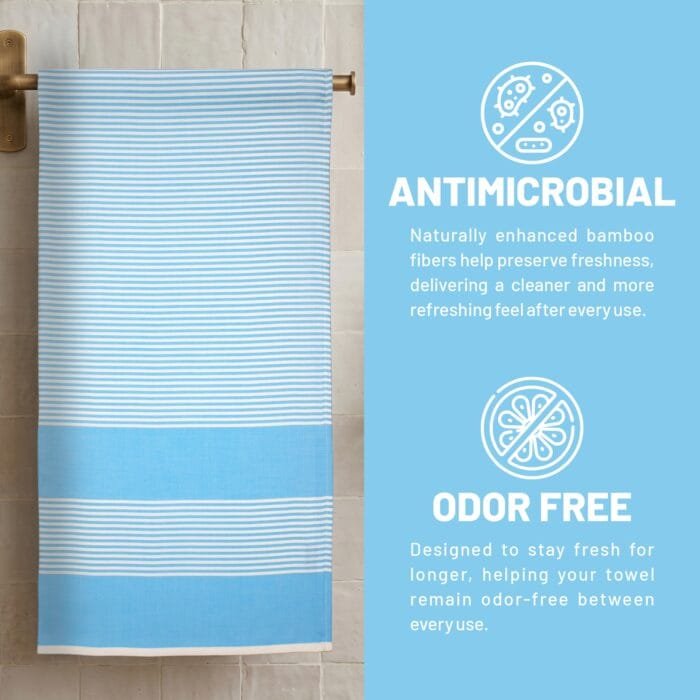 100% Pure Bamboo Bath Towel Highly Absorbent – Soft, Eco-Friendly