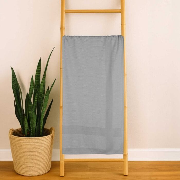 100% Pure Bamboo Bath Towel Pack of 2 – Pin Stripe, Soft & Eco-Friendly