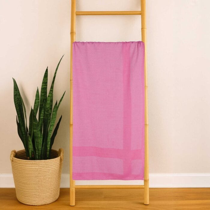100% Pure Bamboo Bath Towel Pack of 2 – Pin Stripe, Soft & Eco-Friendly