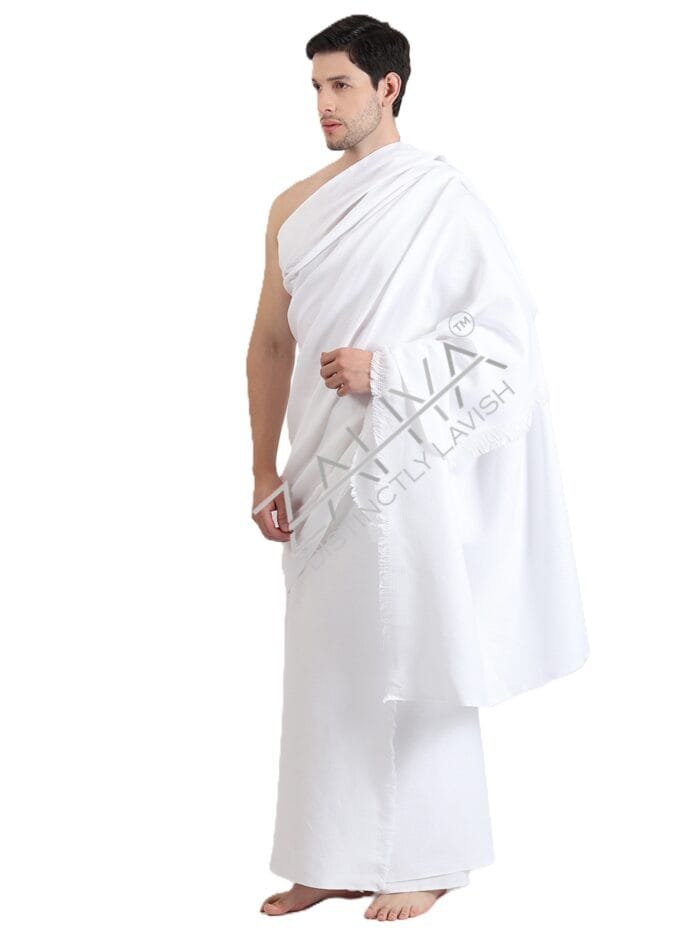 Diamond Weave Pure Cotton Ihram – Soft, Breathable for Hajj, Umrah