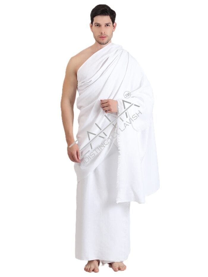 Diamond Weave Pure Cotton Ihram – Soft, Breathable for Hajj, Umrah