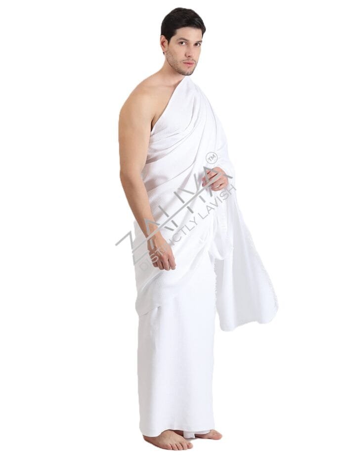 Diamond Weave Pure Cotton Ihram – Soft, Breathable for Hajj, Umrah