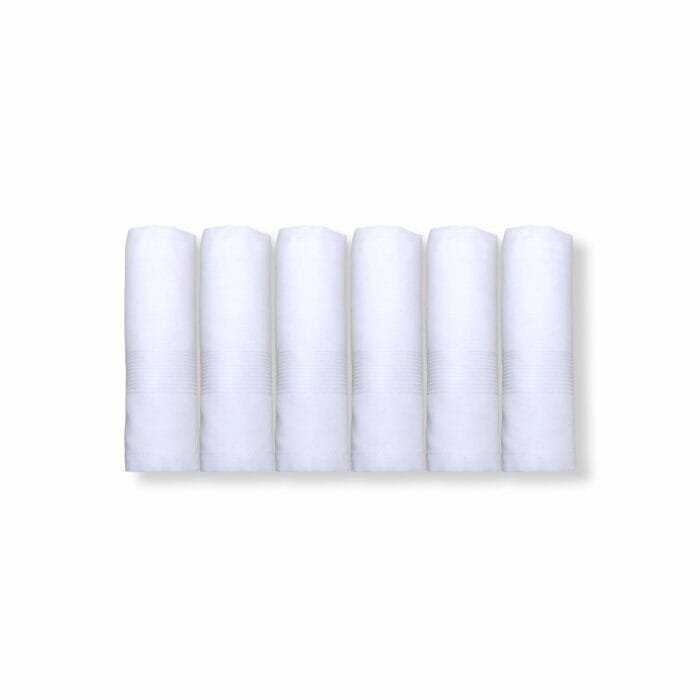 Pure Cotton Handkerchief – Plain White, Soft & Absorbent