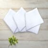 Pure Cotton Handkerchief – Plain White, Soft & Absorbent