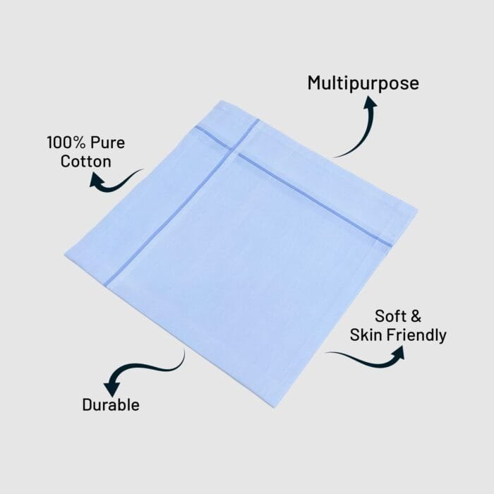Pure Cotton Handkerchief - Premium Quality, Pastel Colors