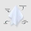 Pure Cotton Handkerchief – Plain White, Soft & Absorbent