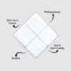 Pure Cotton Handkerchief – White Lining, Soft, Executive