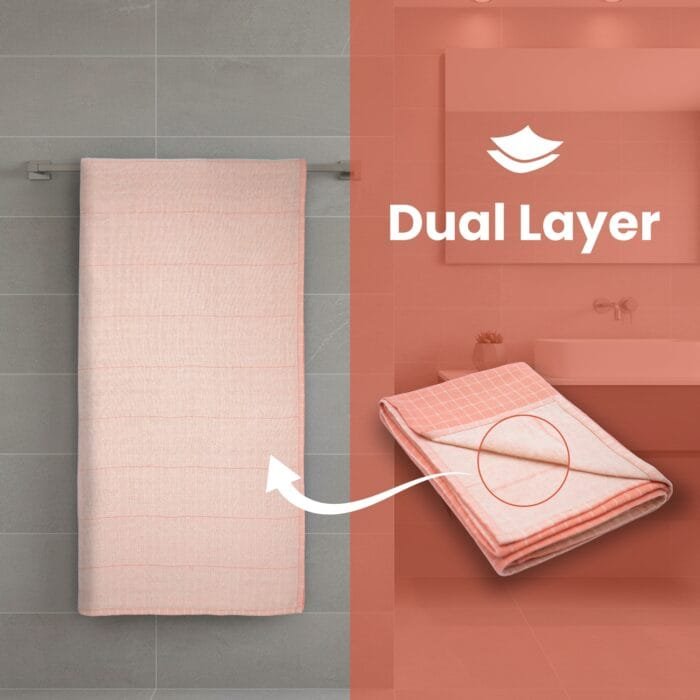 Zero Twist Cotton Bath Towel – Twin Layer, Ultra Soft