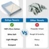 Zero Twist Cotton Bath Towel – Twin Layer, Ultra Soft